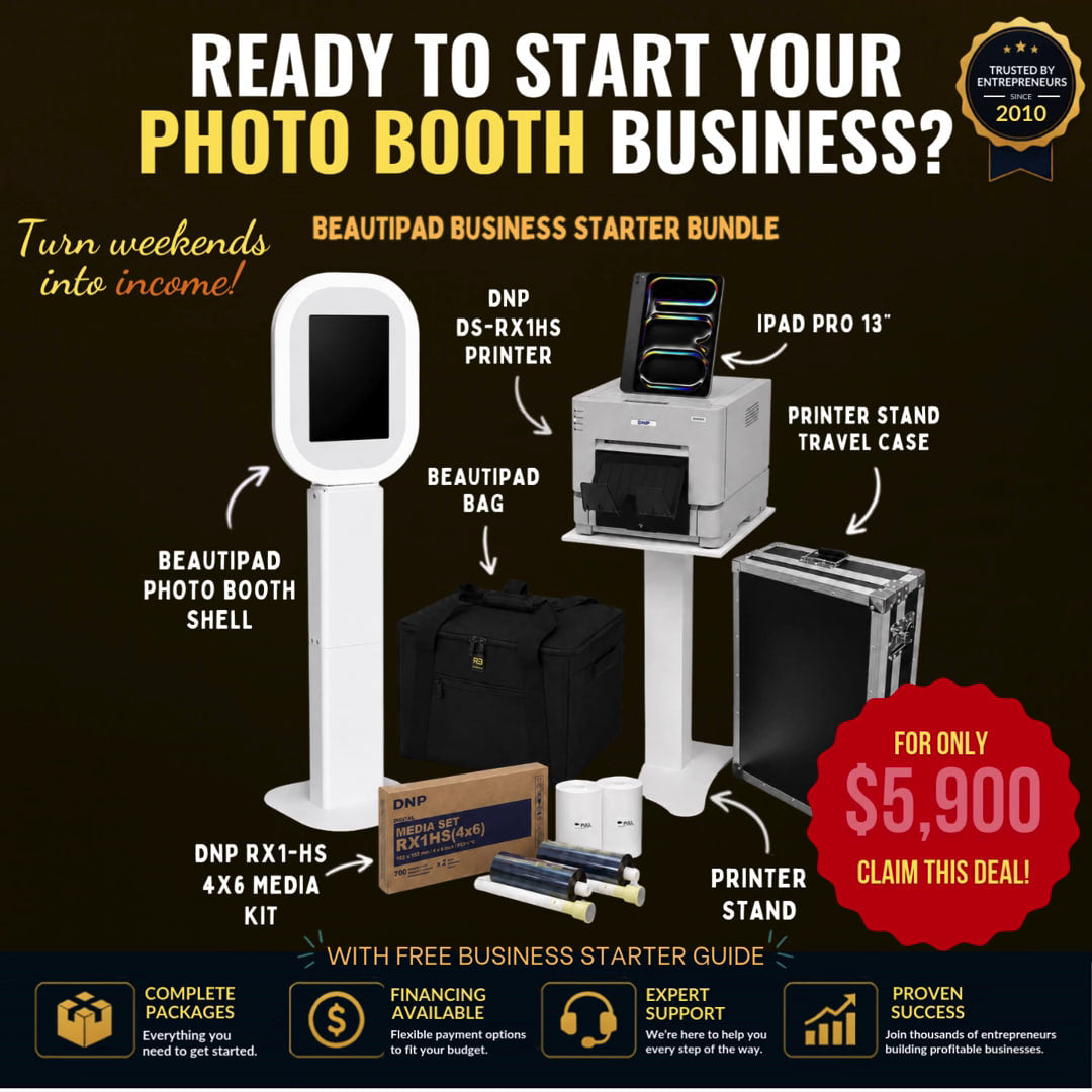 BeautiPad Complete Photo Booth Package with iPad Pro 13" M4 + DNP Printer