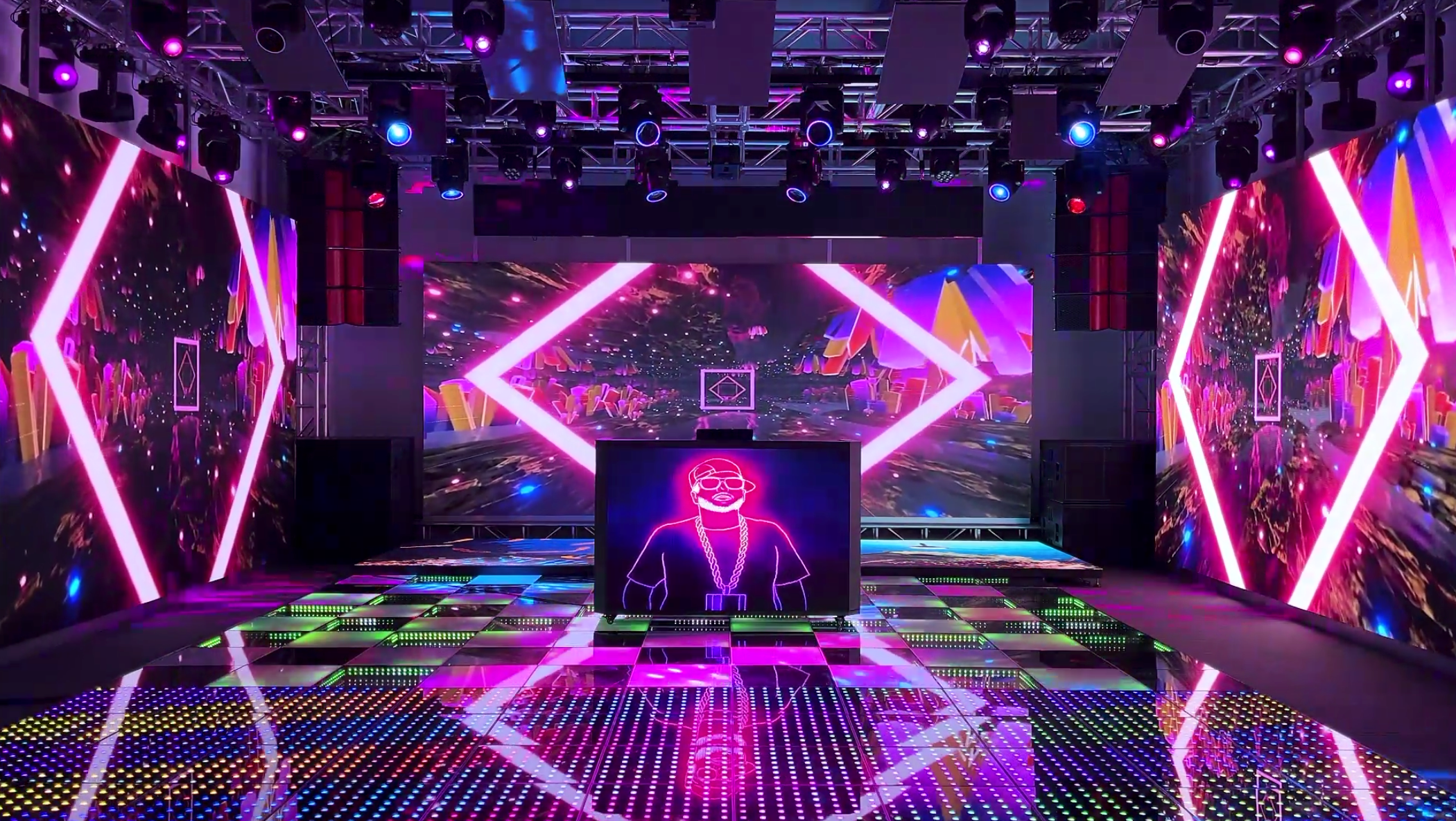 The Ultimate LED Screen DJ Booth Facade (Trim Corner)