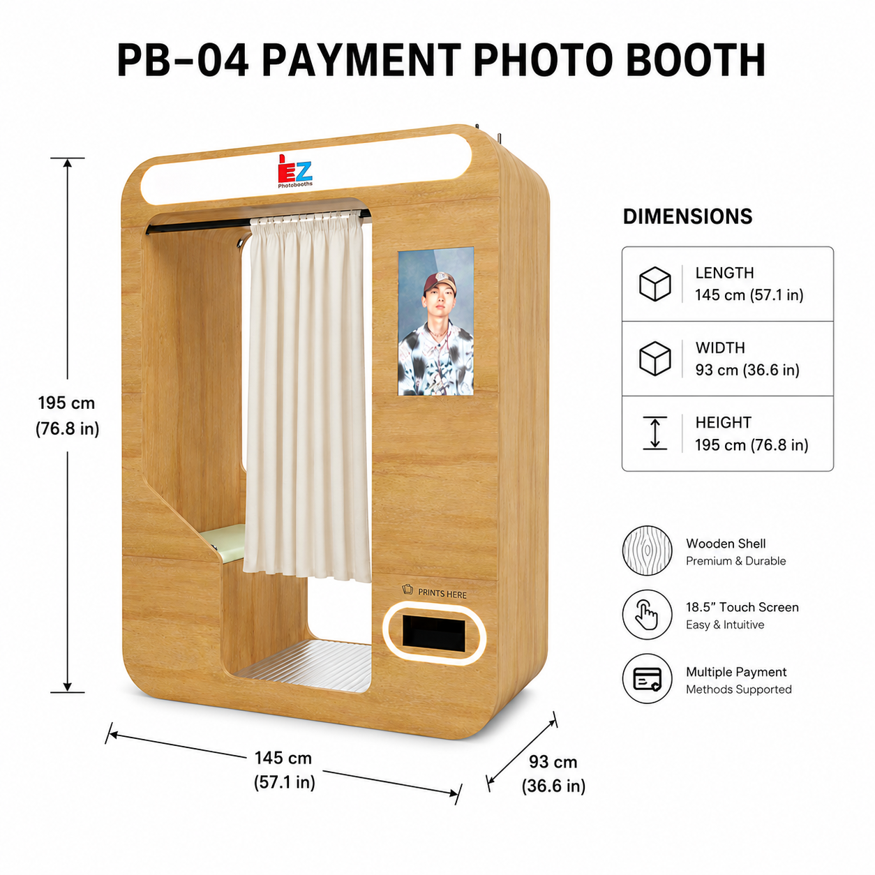 PB-04 Standalone Payment Photo Booth