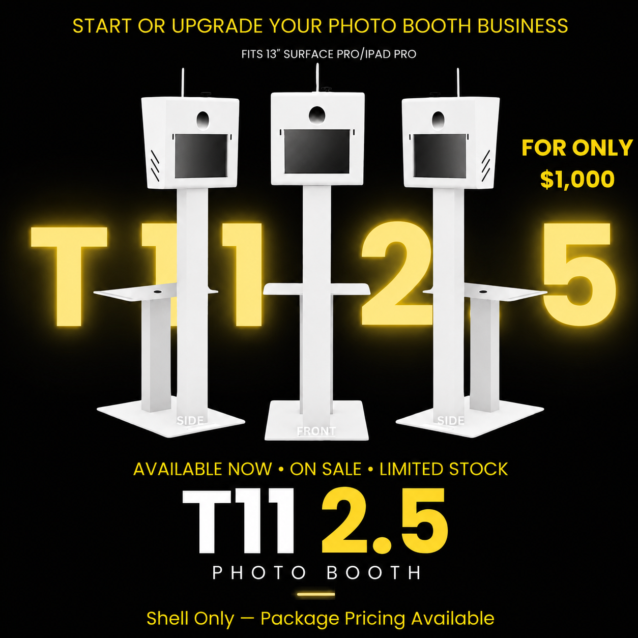T11 2.5 Photo Booth Shell for 13-Inch iPad Pro or Surface Pro