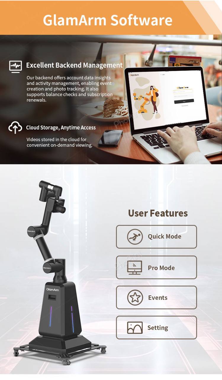GlamArm Robotic Photobooth – Shop Black Oscars Robot Arm