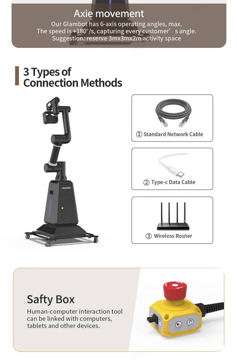 GlamArm Robotic Photobooth – Shop Black Oscars Robot Arm