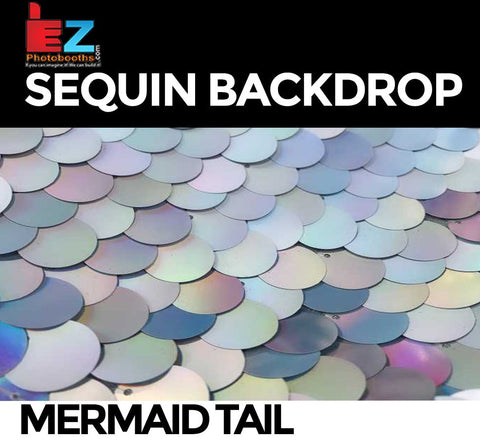 Mermaid Tail Sequin Wedding, Birthday and Corporate Event Backdrop