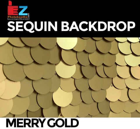 Merry Gold Sequin Wedding, Birthday and Corporate Event Backdrop