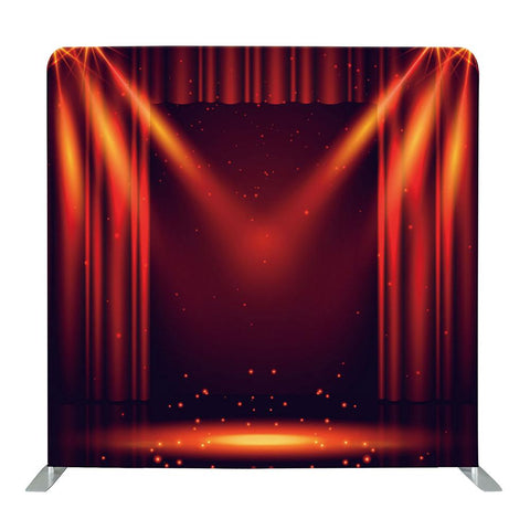 Red Curtain Spotlight Tension Fabric Wedding, Birthday and Corporate Event Backdrop
