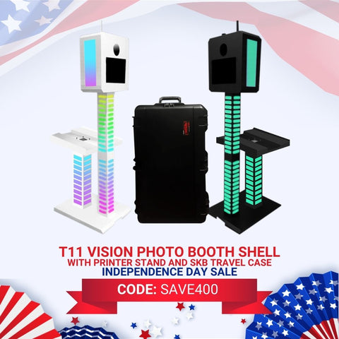 T11 Vision Photo Booth Shell with Printer Stand and SKB Travel Case